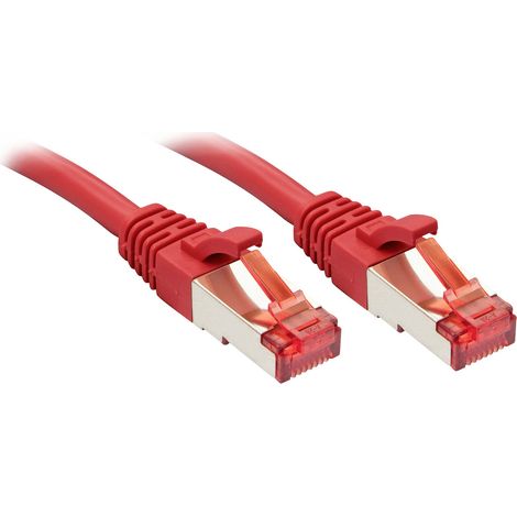 LINDY 47739 RJ45 Netzwerkkabel, Patchkabel CAT 6 S/FTP 15.00 m Rot  1 St.