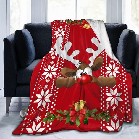 Plaid De Noël - Plaid En Flanelle 100 % Polyester - Pour Canapé Lit Ou Extérieur - 102 x 127 cm 127 x 153 cm Ou 153 x 204 cm (1/5)