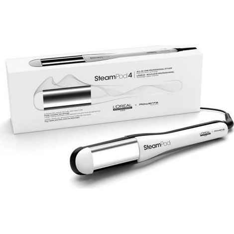 Lisseur-boucleur vapeur professionnel Steampod 4.0 – Technologie vapeur pour lisser, boucler tous types de cheveux – Résultat salon