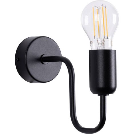 Lámparas de pared Vector negro acero 1xE27 8.5cm Sollux (1/5)