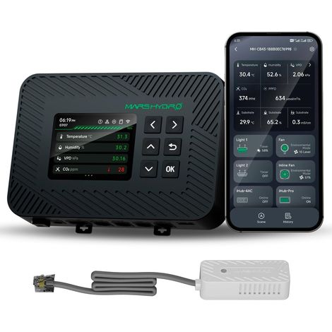 Kit complet pour Growbox, contrôleur de croissance intelligent avec fonctions de température, humidité, VPD, minuterie et cycle (1/5)
