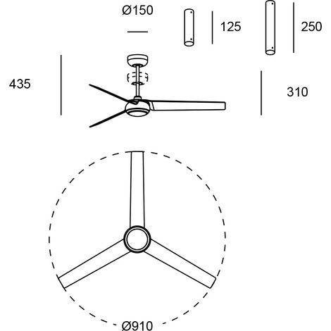 Forlight SFERA - Ventilatore da Soffitto