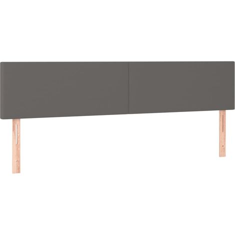 Testiera letto accessorio camera da letto mobili LED 180 x 5 x 78/88 cm grigio sintetico TDL0201490