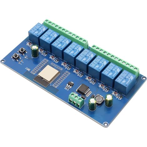 Module relais 8 canaux – WiFi Bluetooth BLE avec carte de développement, alimentation DC5-30 V pour IDE (LC Relay-ESP-8R-D5) (1/5)