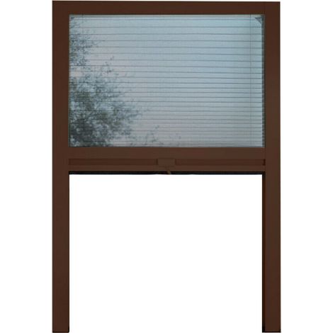 Zanzariera A Rullo Stop Inset Finitura Marrone Alluminio 120x170 Cm (1/4)