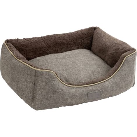 KERBL Korb Samuel - 50 x 40 x 15 cm - Silber und grau - Für Hunde (1/4)