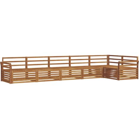 Outdoor Sofa Set 6 pcs Natural Solid Acacia Wood vidaXL (1/5)