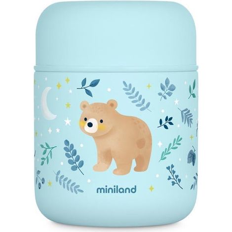 MINILAND Termos Per Alimenti In Acciaio Bear Rosa 280 ml (1/5)