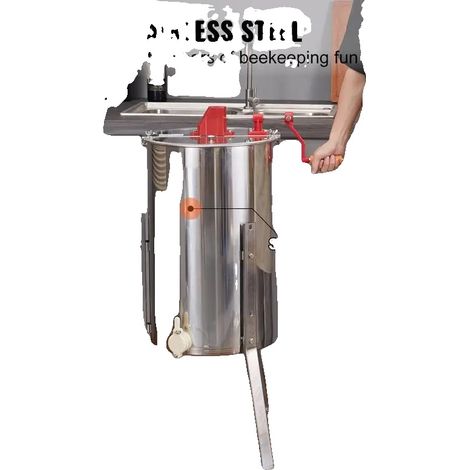 Extracteur de miel, Acier inoxydable, Capacité 2/4 cadres, Dimensions 48x23 cm/48x16 cm, Hauteur réglable, Efficace dans la séparation du miel (1/5)