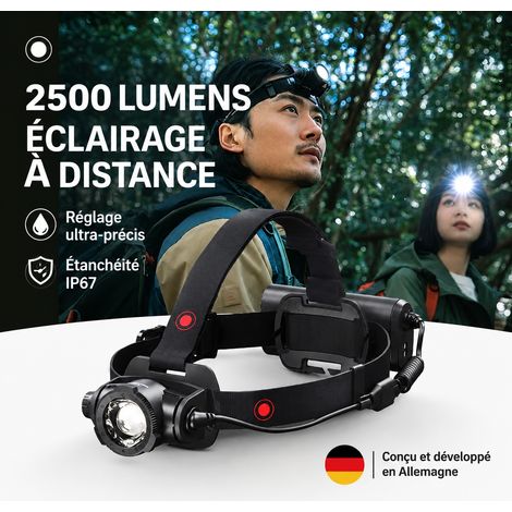 Lampe frontale LED H15R Core noire zoom réglable variateur continu camping randonnée 400 g – Livraison gratuite (1/5)