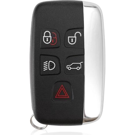 Boîtier de télécommande pour Land Rover Discovery 4 Freelander, Coque de Clé de Voiture de 5 Boutons, Voiture Étuide La Clé Pliante Rechange pour Jaguar XE Xfl Evoque (1/5)