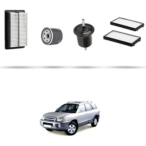 Kit tagliando 4 filtri compatibile con Hyundai Santa FE I 2.7 v6 127kw dal 2000 (1/5)