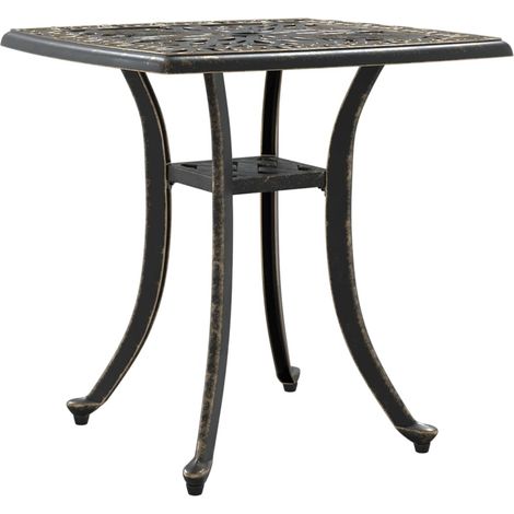 Table de jardin,Table d'extérieur bronze 53x53x53 cm aluminium coulé CFW94513 (1/5)