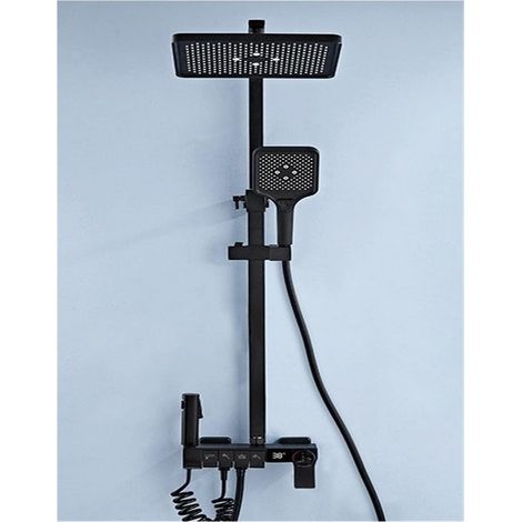 Ensemble de douche mitigeur thermostatique intelli Robinet de bain à affichage numérique mural for salle de bain, système de douche thermostatique chaud et froid, ensemble de douche à effet pluie avec (1/5)