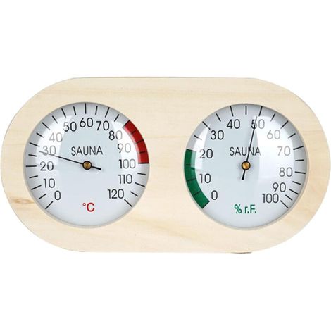 2-in-1 Saunathermometer und -hygrometer, hochpräzises Saunazubehör, Thermo-Hygrometer für Holzsaunen, digitales Thermometer und Hygrometer für Dampfbäder (1/5)