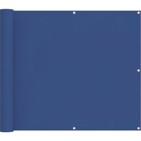 Paravent de balcon bleu, 100 x 400 cm, tissu Oxford (1/5)