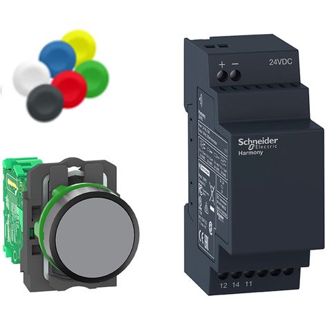 Xb5rfb01 Schneider - Pack Bouton Poussoir Sans Fil & Sans Pile 24vcc - Harmony Xb5r (1/4)