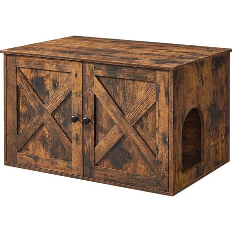 Maison de Toilette Chat, Meuble Litière Chat, 80 x 53 x 50 cm (1/5)