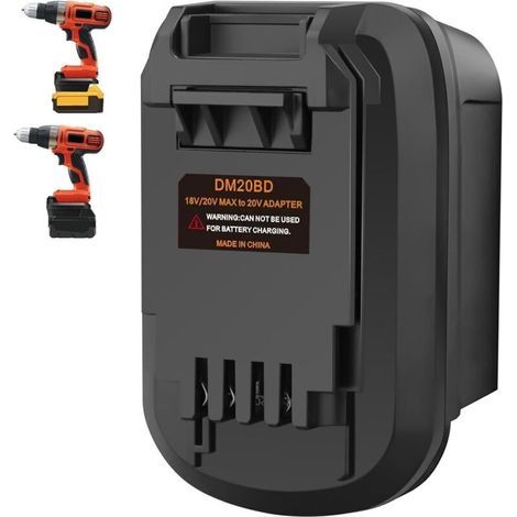 Black & Decker 20V Werkzeugadapter für Dewalt Milwaukee 18V/20V Li-Ionen-Akku-Konverter, für Dewalt 20V MAX XR DCB203 DCB205, für Milwaukee M18 Akku (1/5)