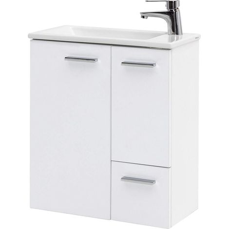 Schildmeyer Matteo 137110 - Mobile lavabo, 50 x 25 x 60 cm, bianco opaco (1/5)