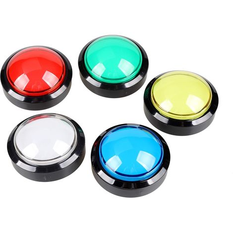 60mm en forme de dôme Boutons-poussoirs lumineux pour jeux de machine à sous arcade (chaque couleur de 1 pièces) (1/5)