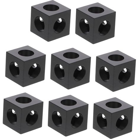 8 pièces Équerres Alliage Aluminium pour Profilés Supports Assemblage Angle Robustes pour Imprimantes et Projets Industriels (1/5)