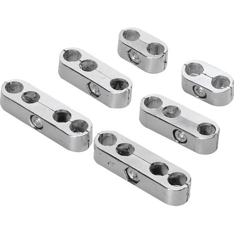 Séparateur de câbles de bougies d'allumage 7 mm 8 mm, pince de serrage universelle à clipser pour voitures (chrome) (1/5)
