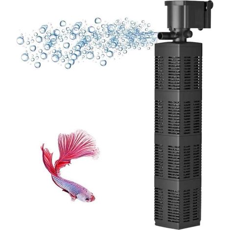 2500L/H ubmersible Aquarium Internal Filter Pump for Fish and Turtle Tank and Pond with Chemical, Physical, and Biological Filtration (1/5)