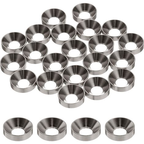 20 Pièces Rondelles à Tête Fraisée, Rondelles de Tasse M6 x 13.8 mm, Rondelle Fraisée, Rondelle Boulon En Aluminium Pour vis à tête, tige filetée, Accessoires, Gris titane (1/5)