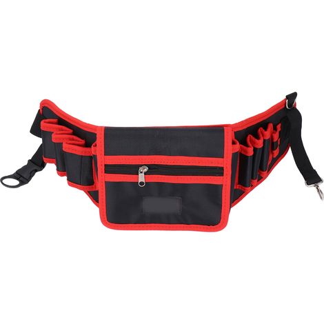 Sac banane multifonctionnel pour électricien, sac à outils en tissu Oxford, pochette de rangement ajustable pour réparations à domicile et en extérieur (1/5)