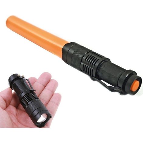TrAdE Shop Traesio - Mini Torcia Luce Bianca Led 3 W Lumen Ricaricabile Resistente Gancio Segnalatore - (1/5)