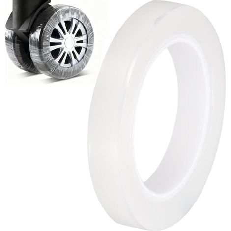 Protective Wheel Suitcase, 1 Roll Suitcase Wheel Covers, Suitcase Wheel, Suitcase Wheels, PE-Material, Transparent, Sterile, For Suitcase Office Chair Casters (1/5)