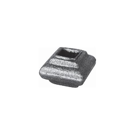Garniture pour barreaux carrés de 12mm - Hauteur 22mm largeur 33mm - Fer forgé - À souder - DECO FER FORGE (1/3)