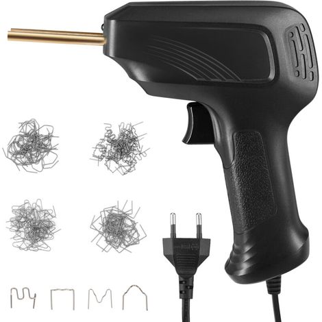 50W Mini agrafeuse à chaud portable, machine à souder en plastique Kit de réparation de pare-chocs de voiture Soudeur en plastique Kit de réparation de pare-chocs de voiture Agrafes plates/coin extér