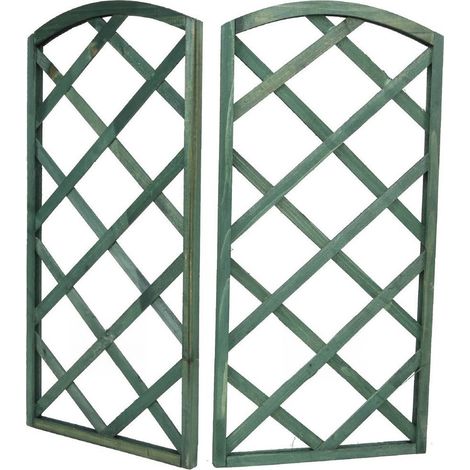 Trade Shop - IN LEGNO VERDE 60X30 CM RAMPICANTI GIARDINO 219842 - (1/2)