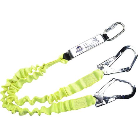 Larga elástica doble con absorbente de energía - Amarillo - Portwest