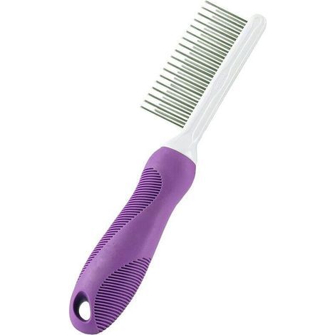Brosse pour animaux, brosse pour nettoyer les poils de chien, de chat ou autres animaux, couleur violette (1/4)