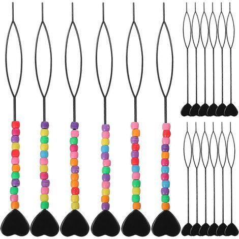 18 schnelle Haarperlen für Zöpfe und Pferdeschwänze, Haarstyling-Werkzeuge für Kinder, Mädchen und Frauen (1/3)
