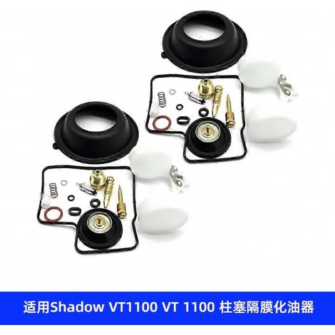 Kit de réparation de carburateur pour HOND Shadow VT1100 : flotteur de soupape d'arrêt à membrane et piston