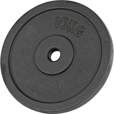 Plaque de poids en fonte, haltère, poids, quantité : 10 kg (1/2)