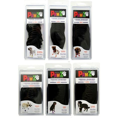 Botas Pawz Perro 12 Unidades Negro Talla S