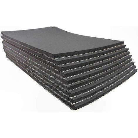 Panneaux isolants en mousse auto-adhésive de 6 mm d'épaisseur pour l'insonorisation des véhicules, 9 pièces de 30 x 50 cm (1/4)