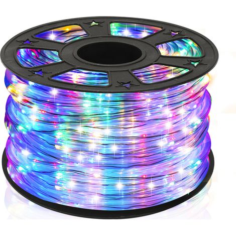 Randaco LED Lichtschlauch Außen Innen,240 LEDs Wasserfest LED Schlauch,Partylicht Dekobeleuchtung Weihnachten,Bunt 50m