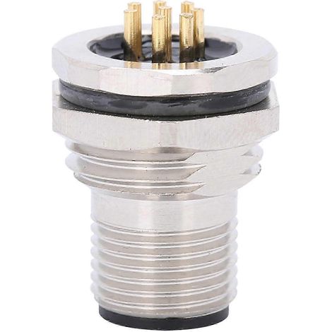 M12 wasserdichter Industrie-Schraubverbinder, Einbausockel, 8-polig, für elektrische Schaltungen, Buchse M12-F1-P8 (1/5)
