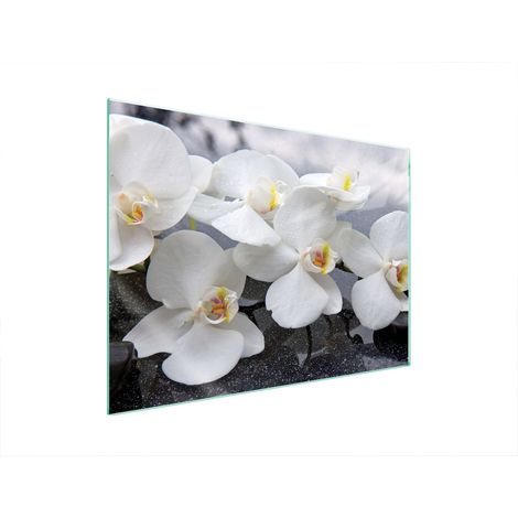 GLASSCHUTZPLATTE FÜR HERD 70x52 ORCHIDEE (1/5)