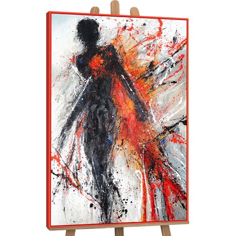 Gemälde Flammende Anmut Rahmen Rot 120x80 cm (1/5)