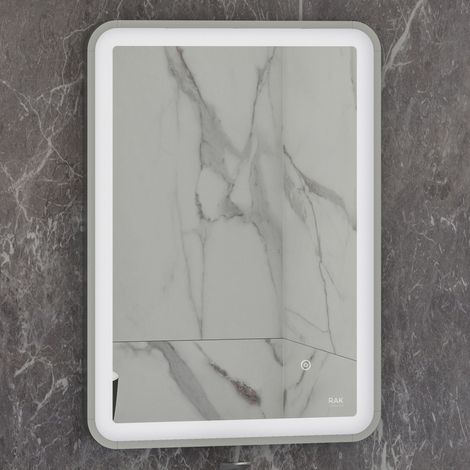 RAK Art Chrome 600mm x 800mm Soft Illuminated LED Mirror - RAKARTSFCP5002 (1/2)