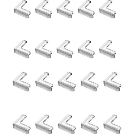 Lot de 20 protège-tables, protège-coins pour bébé, protections transparentes pour les coins et les bords de meubles, coussinets pour couvrir les meubles et les bords tranchants (1/4)