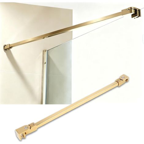 Barre stabilisatrice réglable pour paroi de douche sans cadre (1/5)