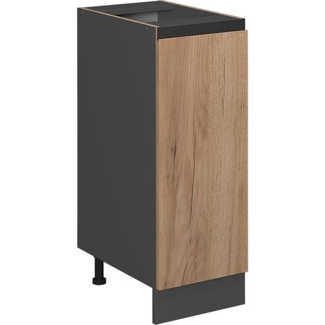 Armadio cucina dispensa alto R-Line, Quercia dorata, 30 cm Forma a J, senza piano di lavoro, Vicco